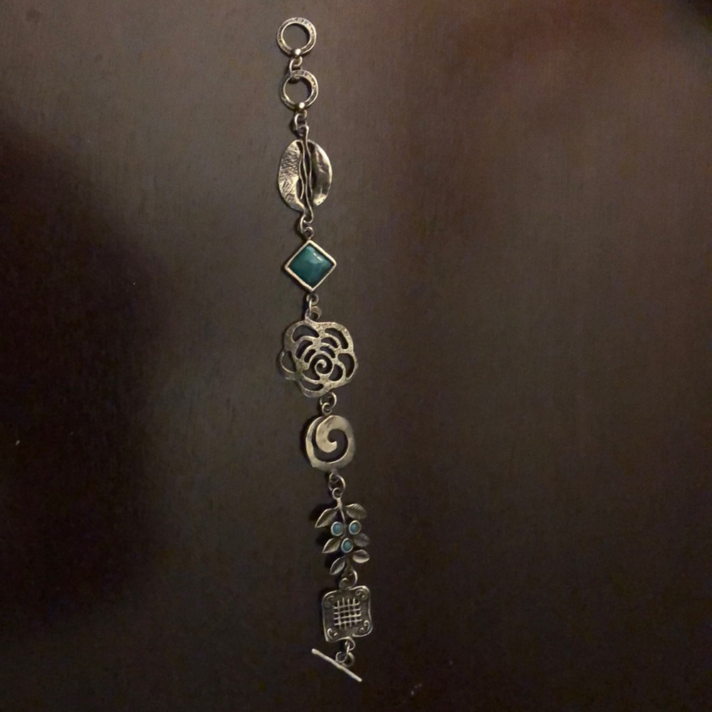 Antique Sterling silver turquoise bracelet